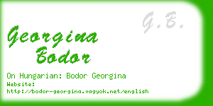 georgina bodor business card